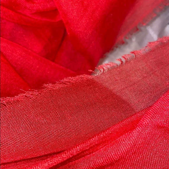 Auth Chanel CC logo stole scarf silk cashmere wrap - Picture 7 of 8